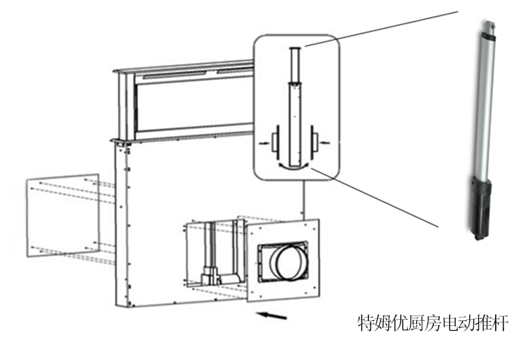 特姆優(yōu)廚房電動(dòng)推桿——Arda安德廚電應(yīng)用實(shí)例